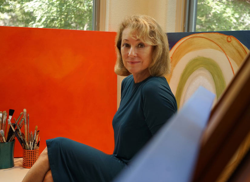 Peggy Weiss in her Wimberley studio